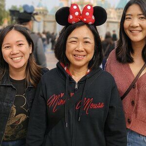 Minnie Mouse Ears Hoodie Jacket Polka Dot XL